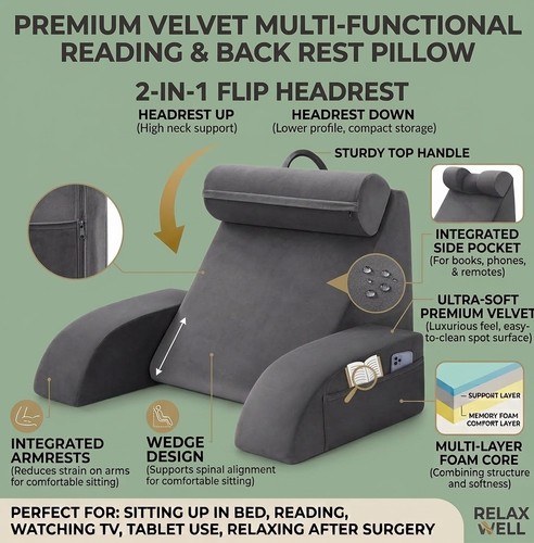 Reading back pillows - back, arms