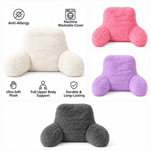 Teddy fleece reading cushion - fleece,