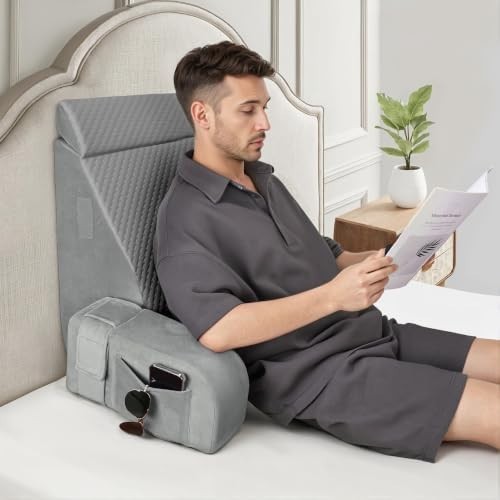 Reading pillow with armrests - with,